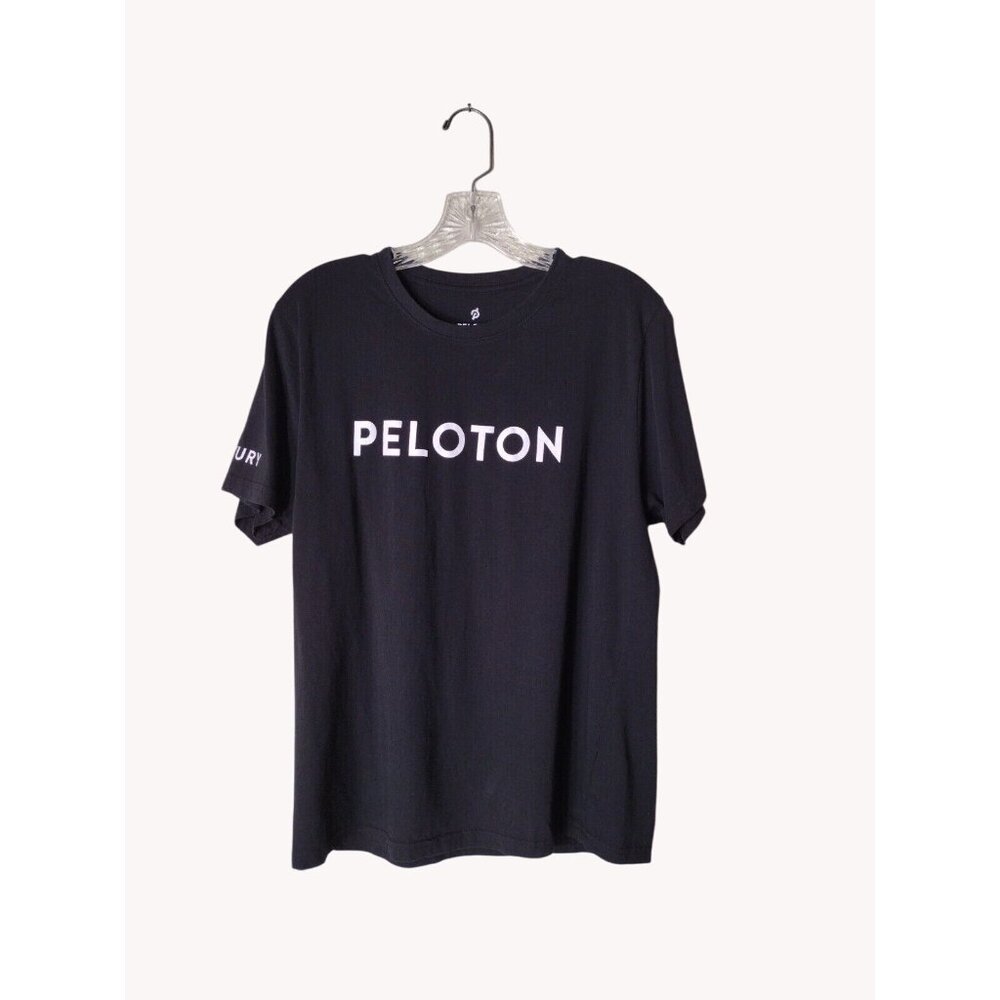 Peloton Shirt Medium Short Sleeve Black Athletic Athleisure Century Cycling